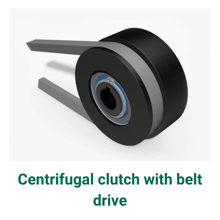 Centrifugal clutch with belt drive