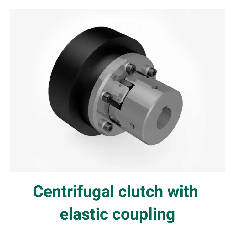 Centrifugal clutch with elastic coupling