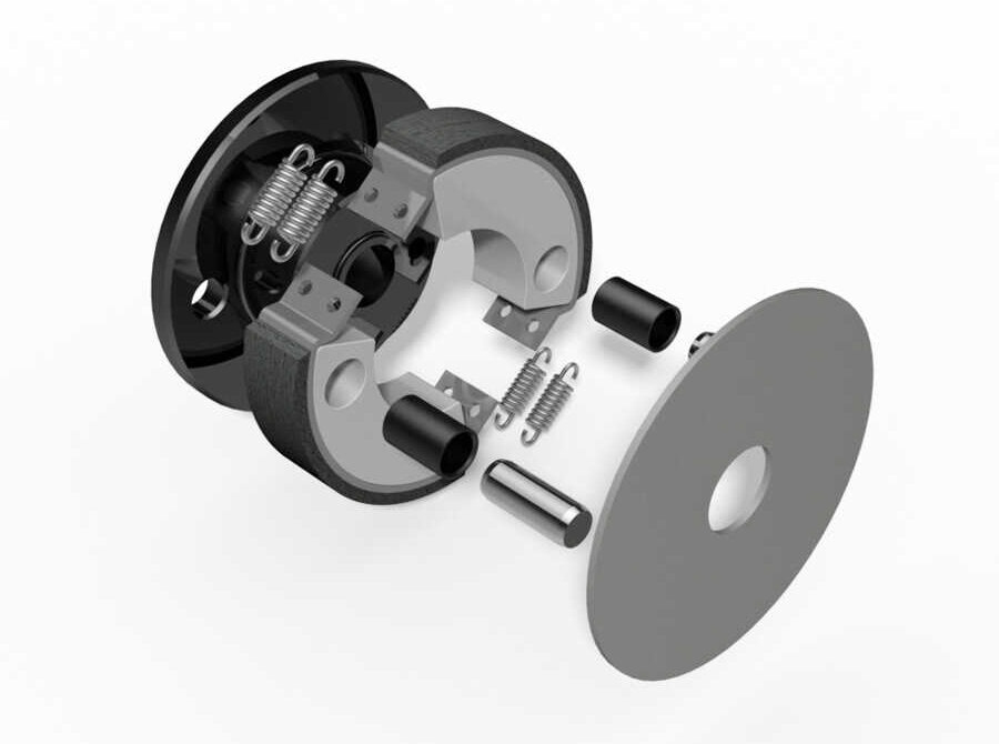 Centriugal clutch exploded drawing with spare parts